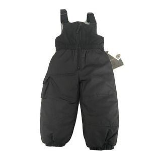 Weatherproof Size 2T Boys/Girls Black Winter/Snow Ski Warm Overalls With Fleece